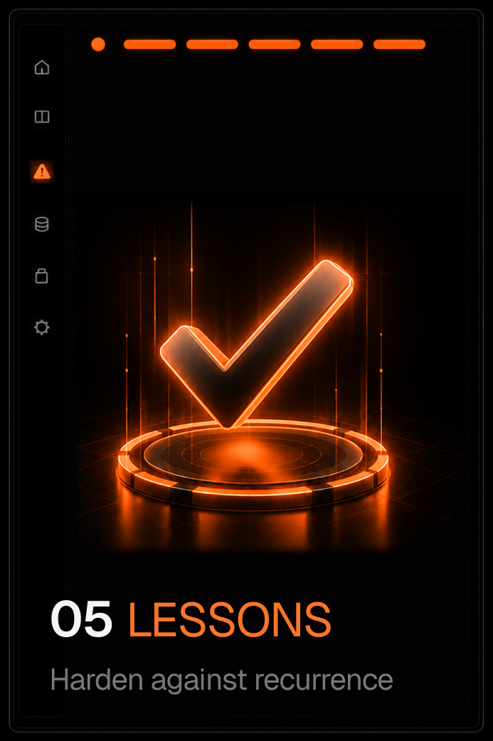 Step 05 Lessons: a glowing check mark on a platform