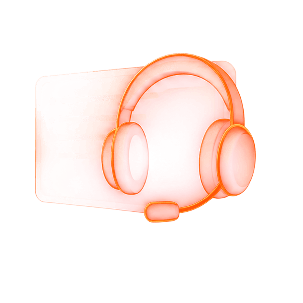 Glowing headset in front of an alert console